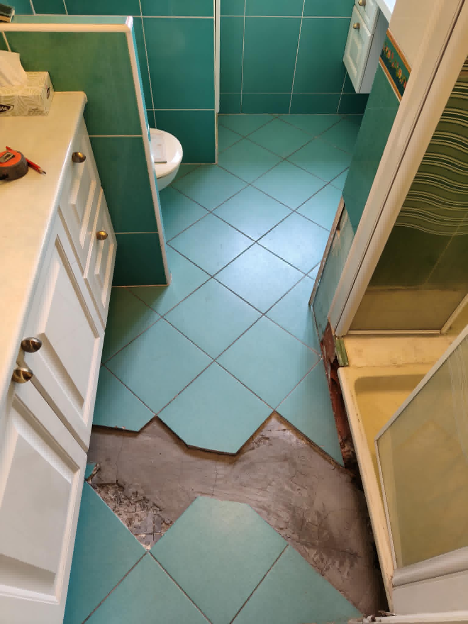 Rénovation après dégâts des eaux — avant